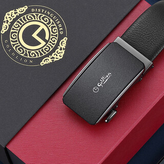 Goldlion men's belt first layer cowhide automatic buckle belt trouser belt gift box new year's gift