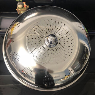 Qwc stainless steel dish cover food cover dining table breathable storage kitchen rice cover artifact cover new fly-proof household cover 90cm dish cover - fully punched