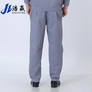 Haoying work clothes pants labor protection work pants men's welding site workshop auto repair wear-resistant strong breathable autumn and winter gray pants 180/96a