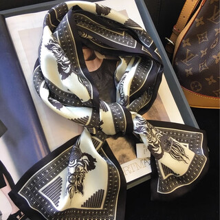 Oufandi silk small long silk scarf mulberry silk satin scarf versatile double layer scarf women's ribbon spring and autumn hair lion dance 150*16cm