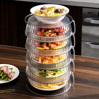 Beishan (beishan) household multi-layer vegetable cover plastic meal cover insulation leftover food cover multi-functional vegetable cover transparent vegetable cover fly-proof and dust-proof vegetable cover high transparency thickened handle five layers