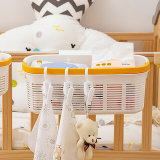 Worthbuy bedside hanging basket children's bedside storage bag baby playpen diaper table storage box baby diaper hanging bag hanging basket large with hanger