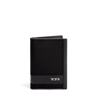 Tumi men's wallet card holder with multiple card slots, small handheld, fashionable, simple, 10% off, portable 20021775 b black os