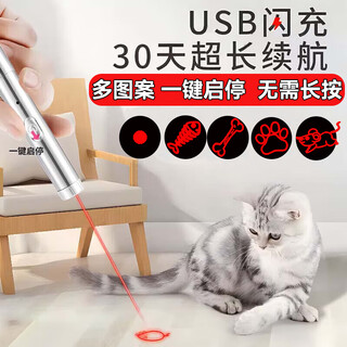 Spirit pet talk funny cat laser pen cat toy funny stick usb charging self-happling funny cat toy pet infrared laser light