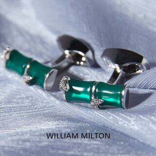 William milton's new national style is rising steadily bamboo cufflinks for men's light luxury sleeve nails customized high-end gifts are rising steadily