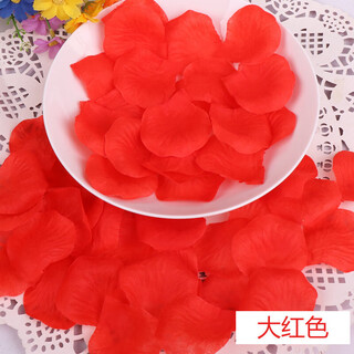 First praise the artificial rose petals for wedding confession decoration, hand-spreading flowers for valentine's day proposal, making romantic wedding room decoration supplies, big red artificial rose petals (2 packs of about 200 pieces)