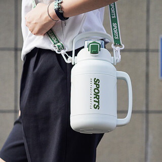 Lock & lock insulation bucket small ice bucket small reservoir stainless steel 1.35l outdoor travel kettle large capacity insulation kettle white