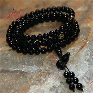 Luxurious natural black tourmaline 108 bracelet obsidian gourd white crystal pixiu 108 pieces 216 multi-circle bracelet for men and women collectible 108 pieces 6 mm gourd style