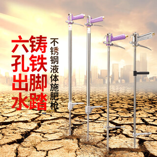 Engrais agricole liquide soluble dans l'eau en acier inoxydable, véritable pistolet à engrais, pour arbres fruitiers à haute pression, engrais souterrain pour racines de sol dur, artefact d'irrigation, taille moyenne a