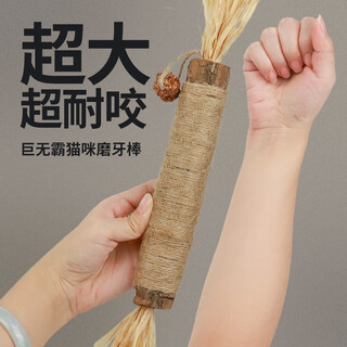 Qi oh cat teething stick cat toy self-stimulating relief and bite-resistant extra large wooden polygonum cat mint ball giant cat funny stick extra large and thick muten polygonum teething stick