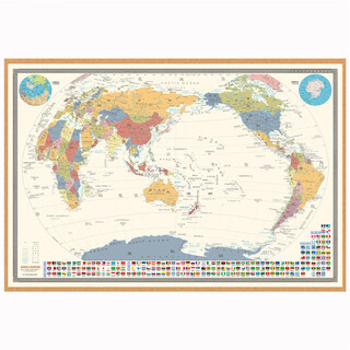 可图钉标记旅游打卡地图记录规划中国世界地图留念书房礼物背景墙 世界复古2 165x120cm 软木板（可扎地图钉） 送50颗