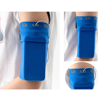 Sports mobile phone arm bag for men and women outdoor fitness equipment running bag arm bag arm strap arm cover blue s suitable for arm circumference 19-23cm