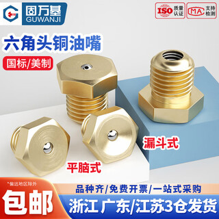 Guwanji flat butter nozzle concave butter nozzle butter nozzle flat head oil cup flat button oil nozzle funnel type oil nozzle 5l funnel type m10x1 (10 pieces)