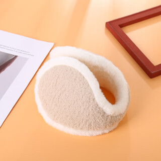 Glo-story earmuffs plush men and women back wear warm cycling earmuffs ear warmer ear protection bag met944142 white + rice