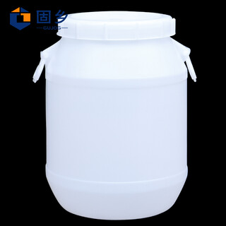 Guxiang thickened plastic barrel, bucket with lid, enzyme barrel, fermentation barrel, water storage barrel, large sealed barrel, wine barrel, round barrel (with inner cover) white 25l