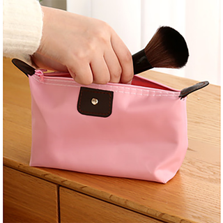 Peizhou travel cosmetic bag portable clutch bag large capacity female cute cosmetic box storage bag toiletry bag rose red