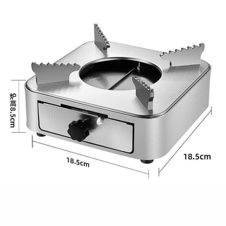 Runpeng stainless steel drawer-type alcohol stove household banquet dry pot base pot restaurant hotel commercial small hot pot original color 18.5cm