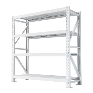 Shibang medium-sized shelf warehouse multi-layer storage shelves 150*60*200=4 layers 300kg/layer white main rack