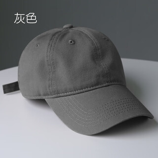 Kawakudaichi baseball cap for men, solid color washed cotton, light plate baseball cap for couples, spring and autumn for men and women, peaked cap, soft top hat, gray, one size fits all, suitable for head circumference 56-60cm