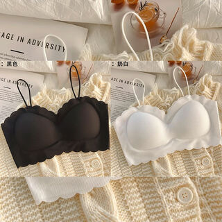 Xeyc underwear without straps push-up bra and tube top underwear without straps push-up bra and tube top seamless underwear black + white 2 pieces m recommended 75-105 jin jin equals 0.5 kg