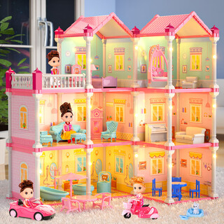 Guou girl children's doll princess house villa castle simulation play house toy 3-6-12 years old birthday gift