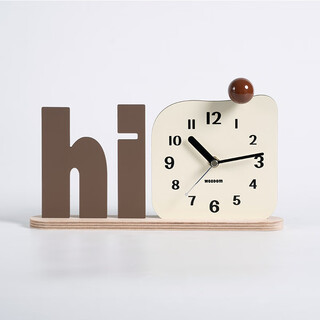 Emitdoog (duo barley) home living room decoration desktop clock entrance tv cabinet creative desktop clock art ornaments butter rice is both a clock and an ornament