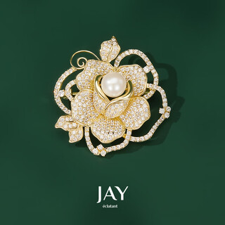 Jay rose flower brooch, high-end female corsage accessories, birthday gift for mother, mother-in-law and elders