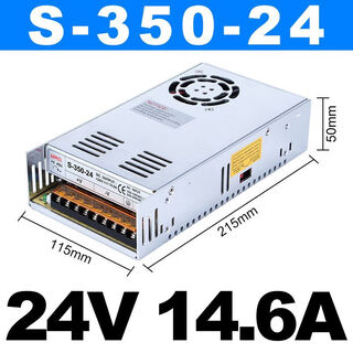 Lrs-350-24 mean well 220 to 12v24v dc switching power supply box transformer le light box motor module conversion s-350w s-350w-24v-14.6a comes with mounting bracket