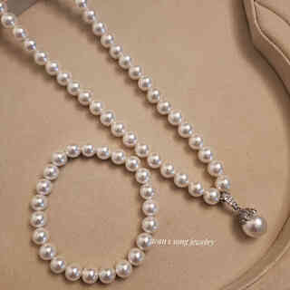 Luruo set supports re-inspection of sea shell pearl set made from natural australian deep sea fritillary.