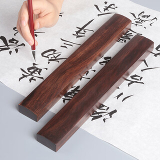 Liupin academy schwarzes catalpa-holzlineal, 30 cm, großes kalligraphie-studenten-anfänger-buchdrucklineal im chinesischen stil, papiergewichtslineal, holzlineal, briefbeschwerer, 1 paar