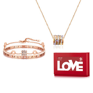 Tan hai zeroline small waist bracelet girls stacking bracelets light luxury niche exquisite sweet birthday gift for girlfriend confession gift box bracelet + bracelet + necklace set