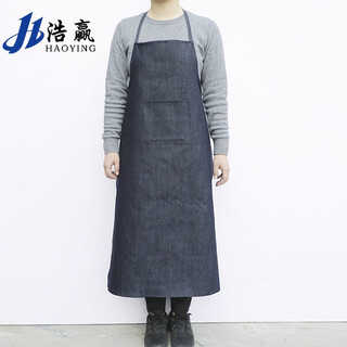 Haoying welder denim apron for men and women, factory labor protection, anti-fouling canvas, wear-resistant work kitchen apron work clothes, denim apron 95cm 1 piece, trial wear