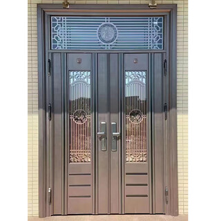 JRB家瑞堡304不锈钢轻奢豪华门韩式入户门通风门中门别墅入户子母门双开门 款式14【每平方】