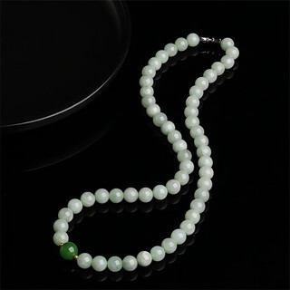 Oriental jadeite ice waxy hydrating bean green a grade jadeite with jasper passepartout necklace jade necklace birthday gift for women