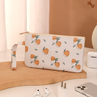 Lohas travel coin purse mobile phone bag small purse clutch small bag storage wallet cosmetics objects coin mini bag popular milky apricot color