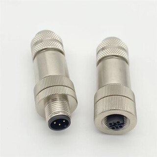 M12 ethernet connector profinet aviation waterproof plug 4-pin 5-pin 8-pin 12-pin metal shielded connector straight female 4-pin d type