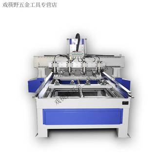 Aibido 1325 multi-head flat and three-dimensional woodworking cylindrical hollow engraving machine cnc four-axis rotating axis fully automatic relief machine 1325 (1 drag 4) 2.2kw