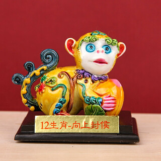 Twelve zodiac ornaments, cochin pottery, chinese characteristics small gifts for foreigners, cartoon birthday gifts for children, zodiac monkey