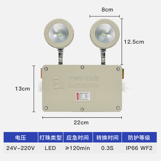 Suoyadaled explosion-proof emergency light safety exit evacuation indicator light fire type a 36v centralized power supply control 24v explosion-proof emergency light emergency 120min or more