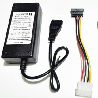 Toplan power supply 12v5v2.5 desktop computer ide hard drive optical drive external external power supply hard drive external power supply single power supply + sata cable