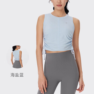 Keep sports yoga vest women's nude quick-drying sleeveless sports t-shirt fitness top training pilates running summer sea salt blue m