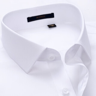 Romon 200 count dp no-iron long-sleeved shirt men's high-end business casual top pure cotton shirt white 40