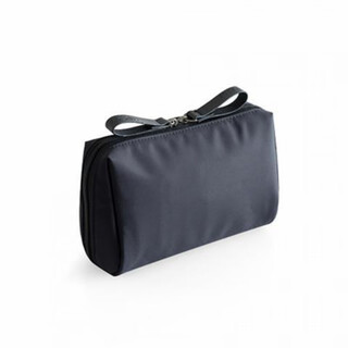 Korean cosmetic bag, simple lady mini toiletry bag, waterproof small portable handheld travel storage bag, black, black zipper