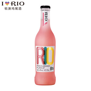 锐澳（RIO）预调酒鸡尾酒洋酒伏特加果酒275ml经典瓶冬酿酒年货小聚整箱中秋  水蜜桃白兰地风味275ml*1