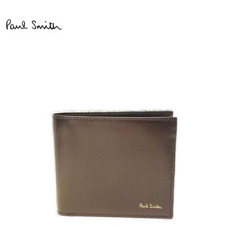 Paul smith luxury gift men's logo print craft bifold wallet black one size