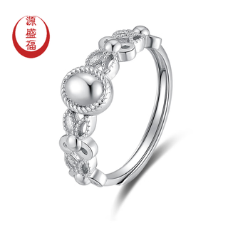 Yuan shengfu's new pt950 fashionable retro filigree platinum ring genuine live versatile platinum ring for women 3.27g