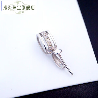 Miyan buddha male buckle head 18k gold jadeite pendant melon seed buckle beeswax pendant clip buckle accessories jade clip button guanyin a a1 no. k white (thick version)