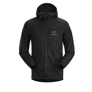 Arc'teryx (arc teryx) men's outdoor skin coat, windbreaker, hoodie, shell jacket, sunshade fishing clothing, sun protection clothing, squa-mish-25172-black s (recommended 60-70kg)
