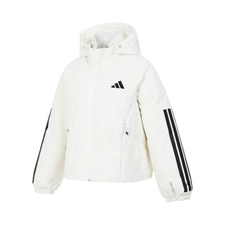 Adidas adidas women's winter regular duck down 600-puff white hooded down jacket jg3865 a/xl