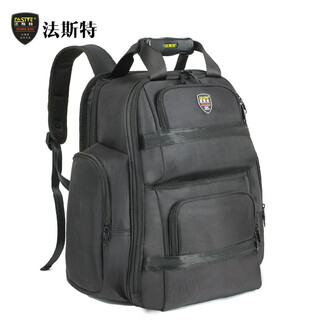 Fasite backpack tool bag large thick canvas wear-resistant multifunctional repair backpack black unprinted